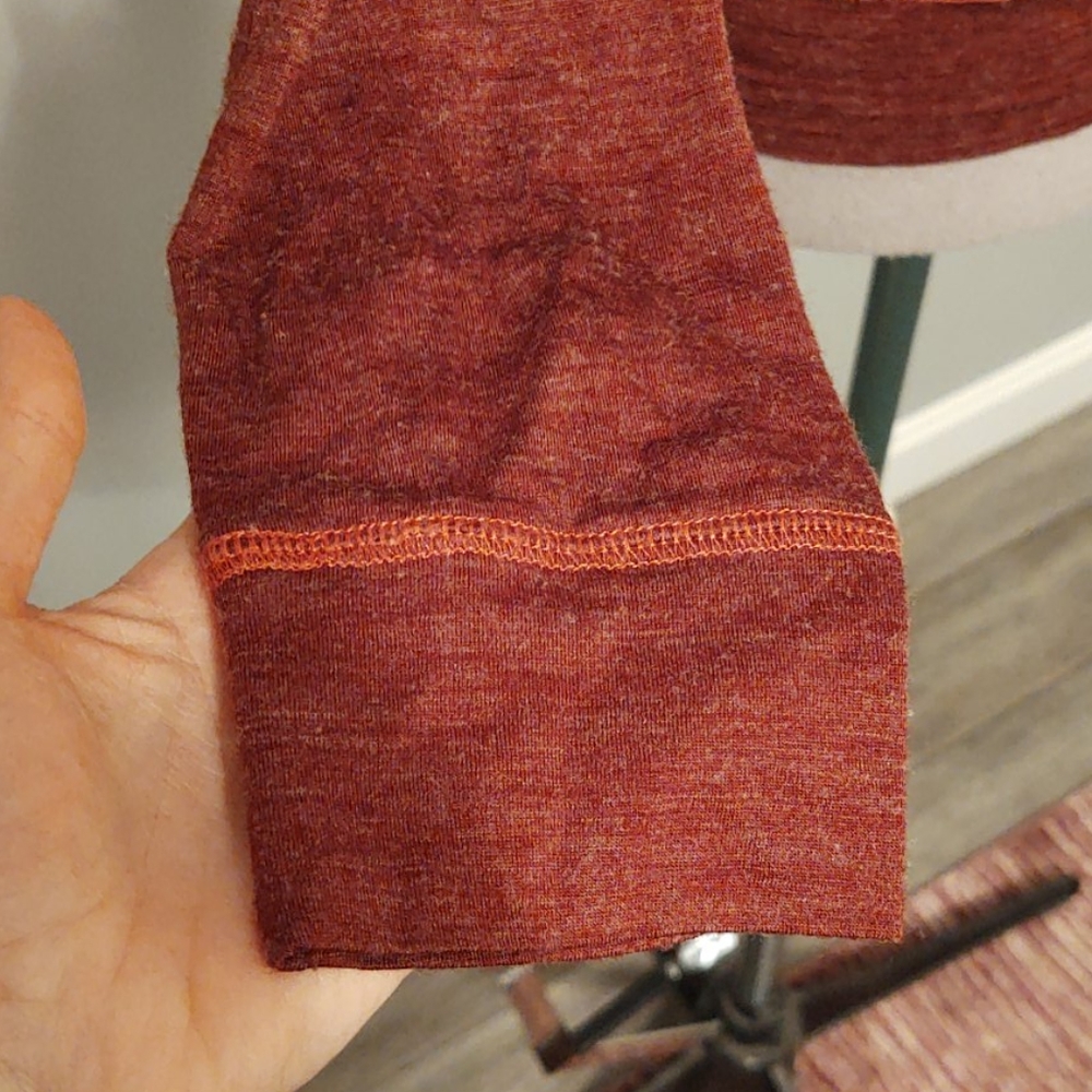PrAna Amanda Dolman Sleeve Wool Blend Top Raisin - Picture 4 of 10